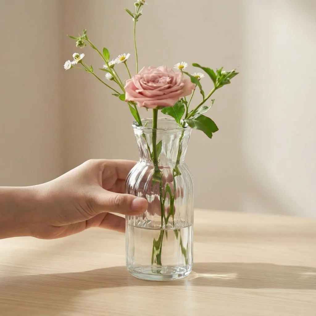 Mini Japandi Sculpted Glass Vase — a piece designed for serenity