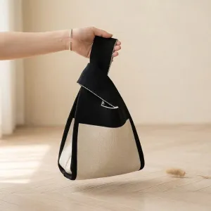 Mini Japanese Kinchaku Knit Bag - Two-Tone Women's — view 2