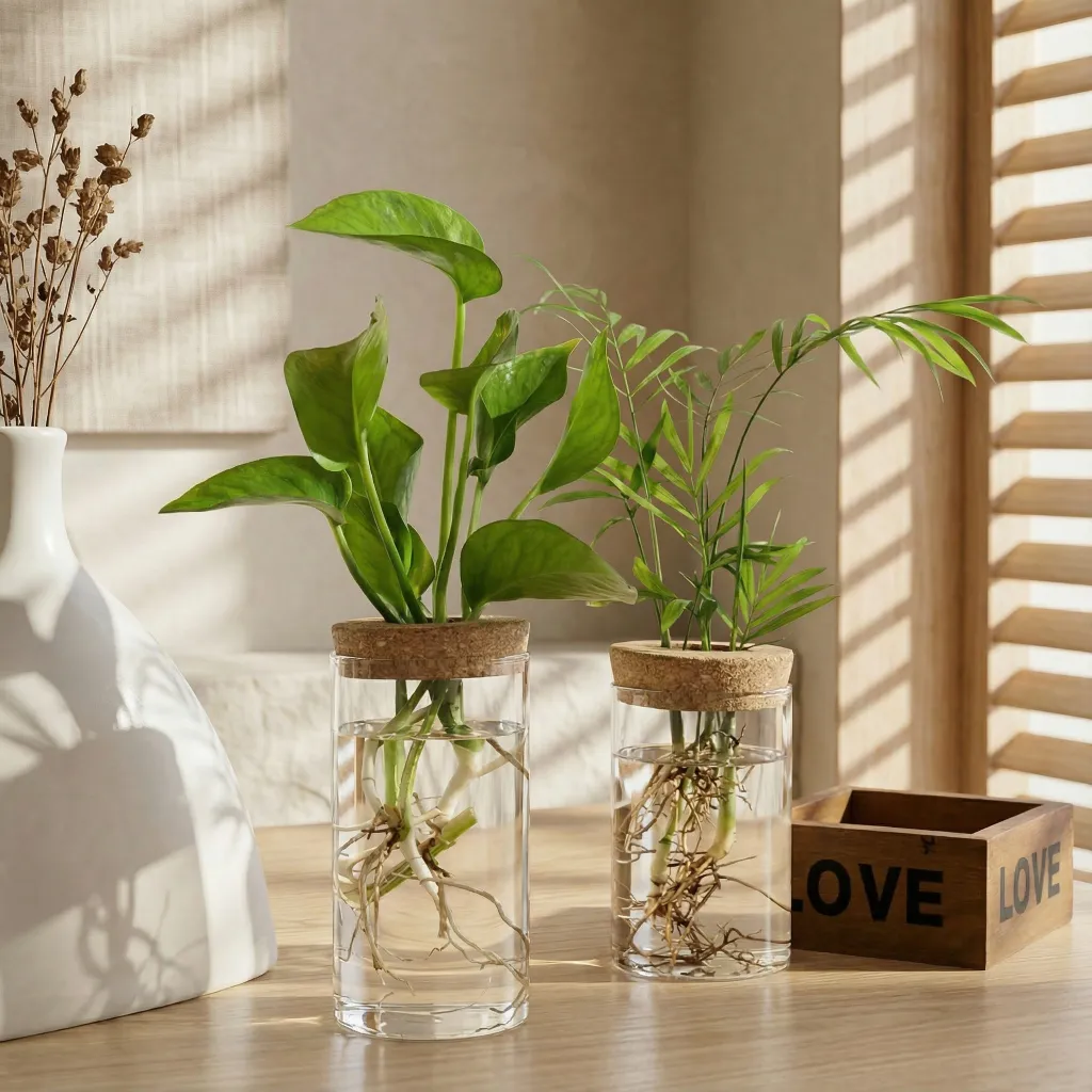Minimalist Hydroponic Glass Vase — a piece designed for serenity