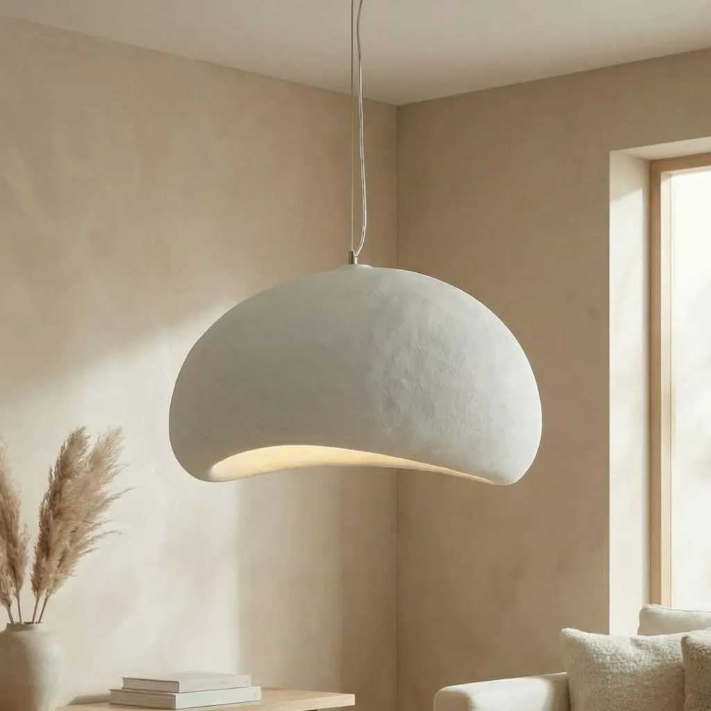 Minimalist Japandi Pendant Light with Soft Glow