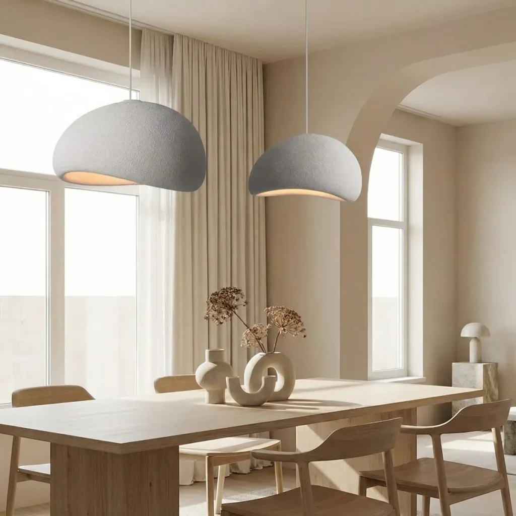 Minimalist Japandi Pendant Light with Soft Glow — where minimalism meets durability
