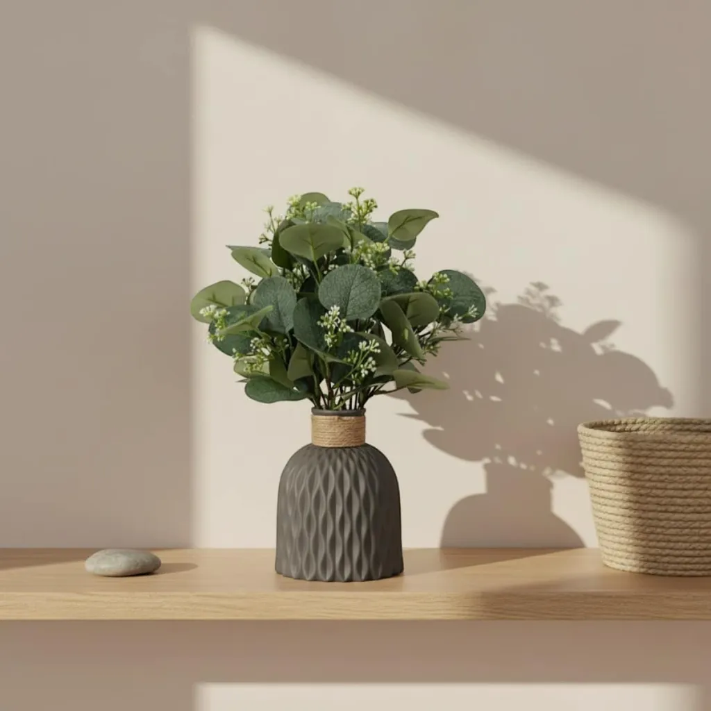 Minimalist Japandi Plastic Vase — where minimalism meets durability