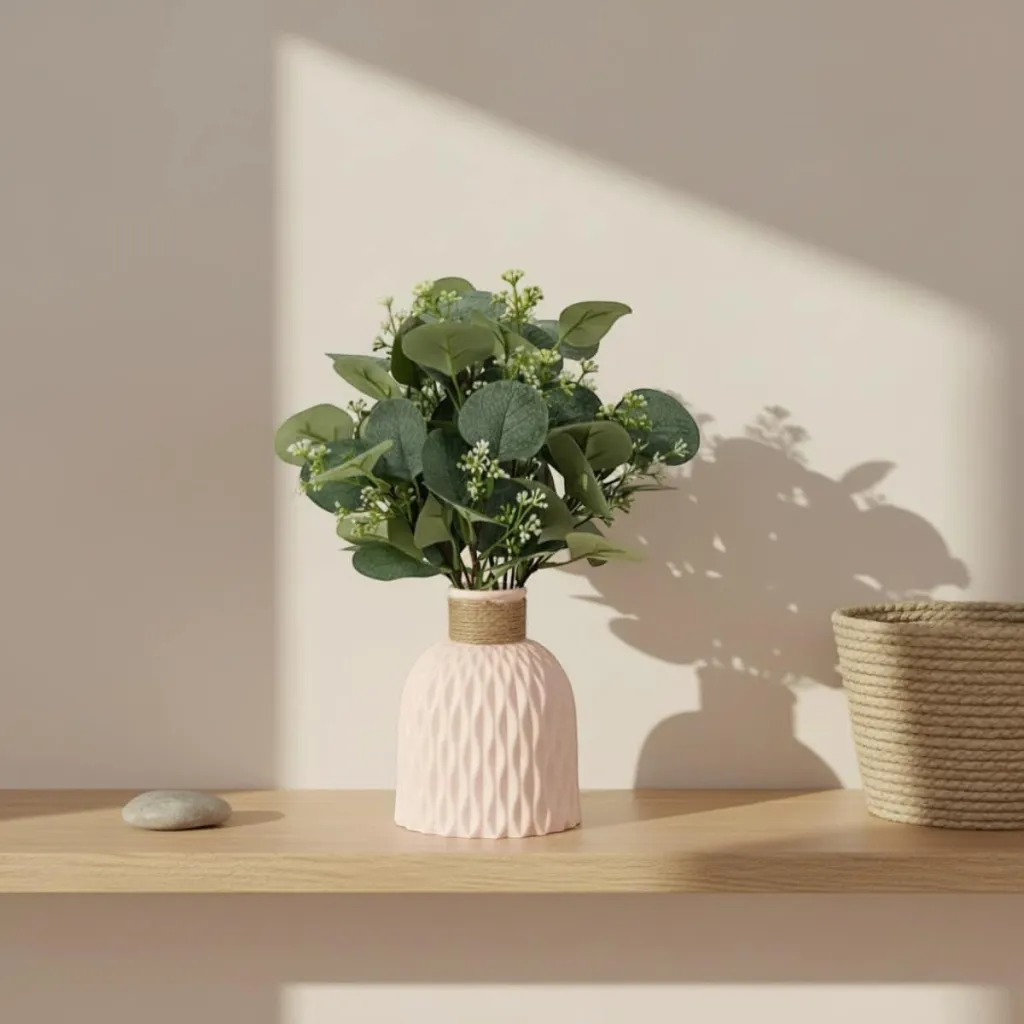 Minimalist Japandi Plastic Vase — flexible, beautiful styling
