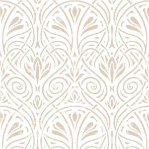 Minimalist Japanese Wallpaper with Arabesque Pattern — view 4