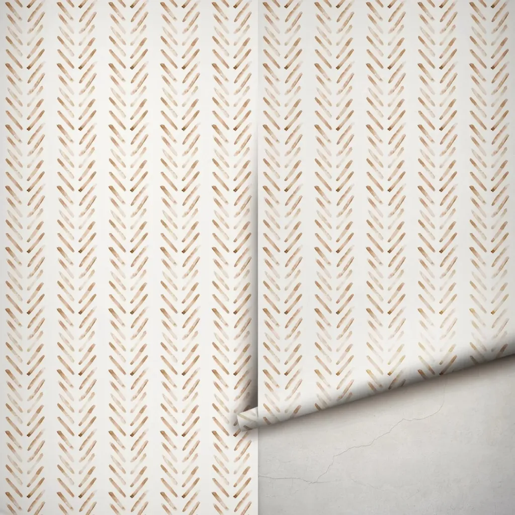 Minimalist Japanese Wallpaper with Chevron Pattern — where minimalism meets durability