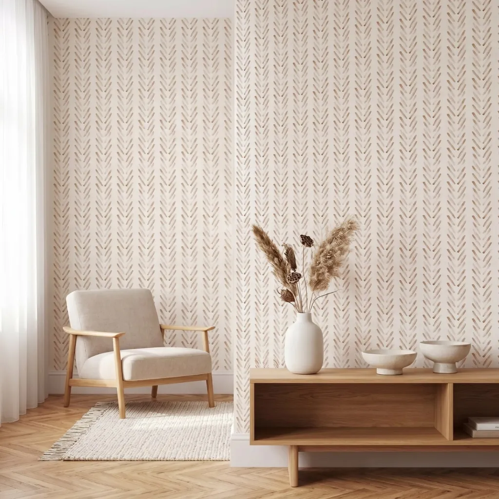 Minimalist Japanese Wallpaper with Chevron Pattern — flexible, beautiful styling