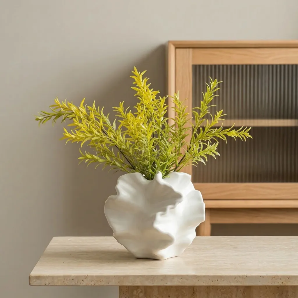 Minimalist Ornamental Ceramic Vase — where minimalism meets durability