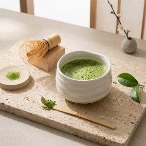 Minimalist White Ceramic Japanese Matcha Bowl — view 3