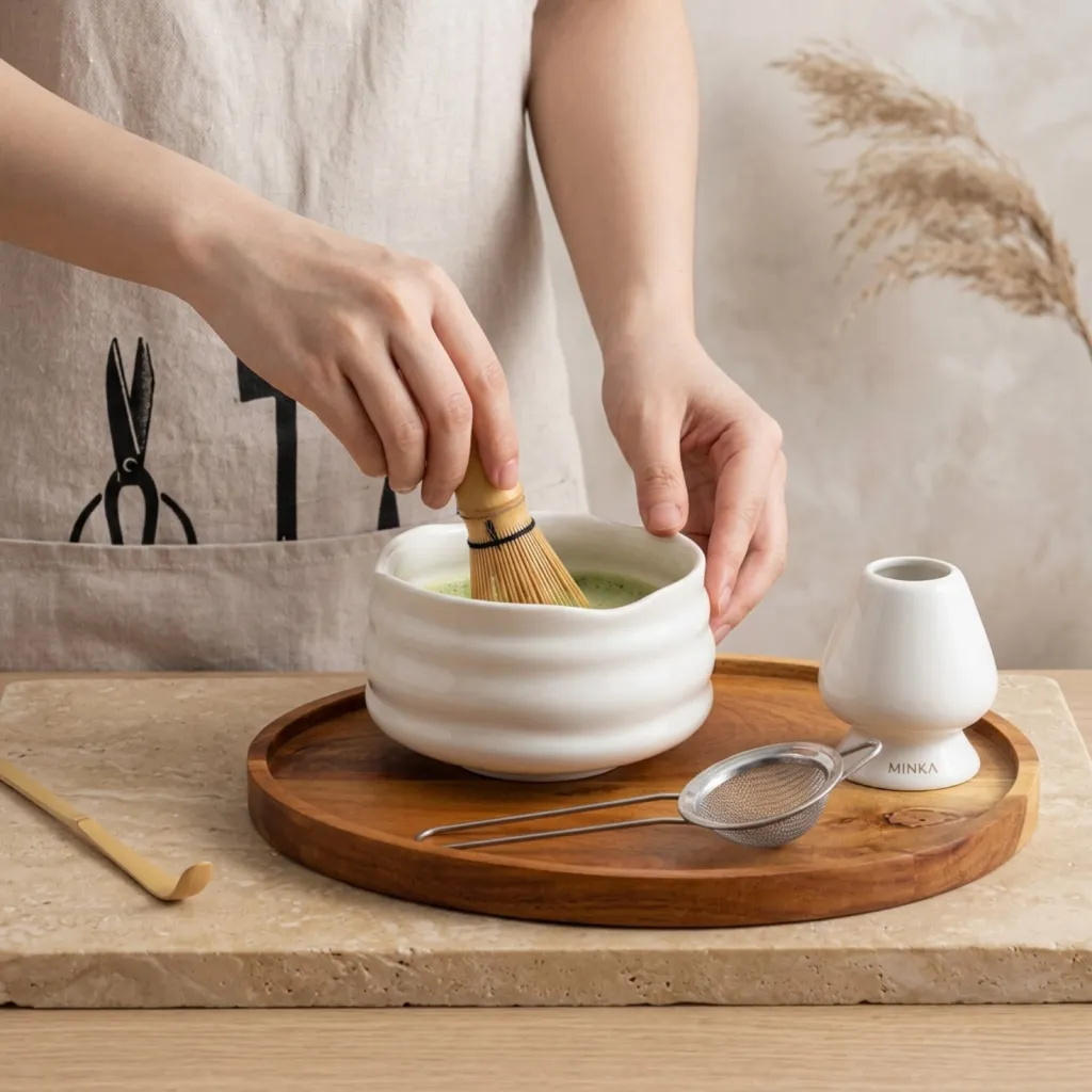 Minimalist White Ceramic Japanese Matcha Bowl — flexible, beautiful styling