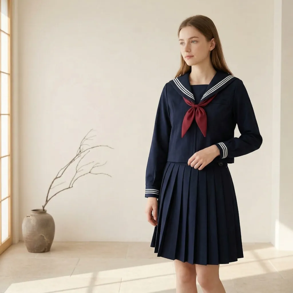 Navy Blue Japanese School Uniform for Girls