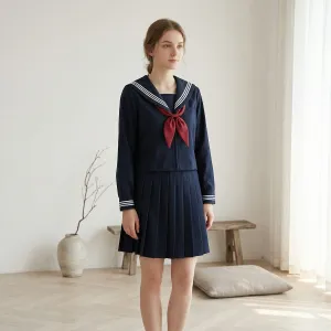 Navy Blue Japanese School Uniform for Girls — view 2