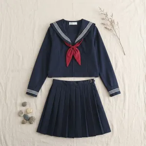 Navy Blue Japanese School Uniform for Girls — view 3