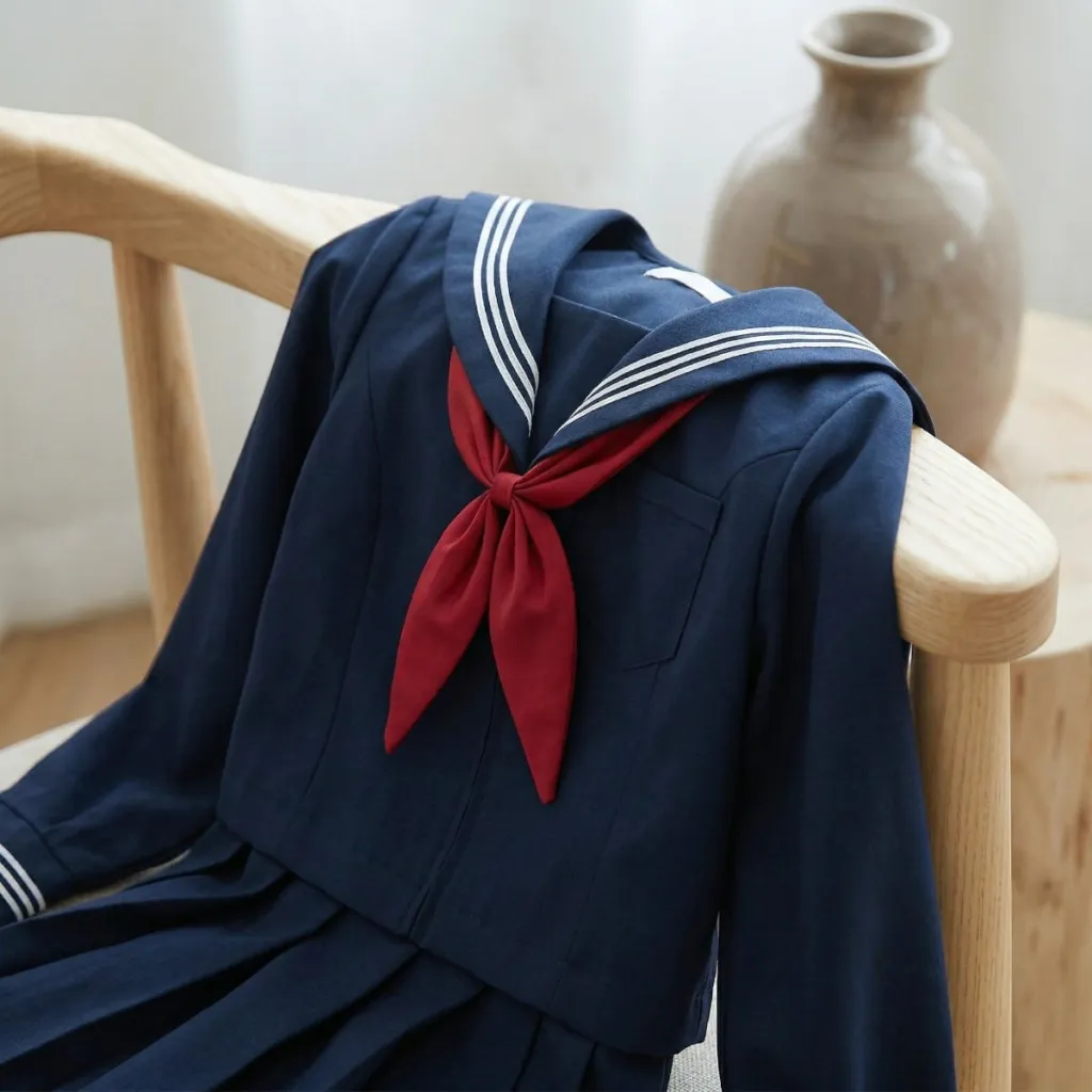 Navy Blue Japanese School Uniform for Girls — flexible, beautiful styling