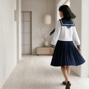 Navy Japanese School Uniform for Girls — view 5