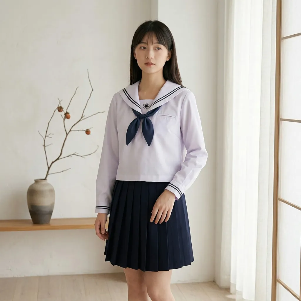 Navy Tie Japanese School Uniform for Girls