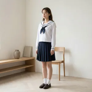 Navy Tie Japanese School Uniform for Girls — view 5