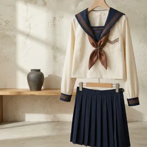 Neutral-Tone Japanese School Uniform for Girls — view 4