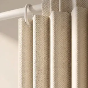 Pleated Japanese Door Curtain, Clean Japandi Style — view 3