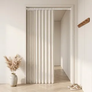 Pleated Japanese Door Curtain, Clean Japandi Style — view 4