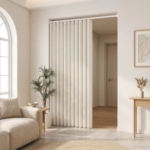 Pleated Japanese Door Curtain, Clean Japandi Style — view 5