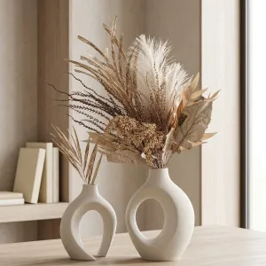 Set of 2 Ornamental Ceramic Vases — view 2