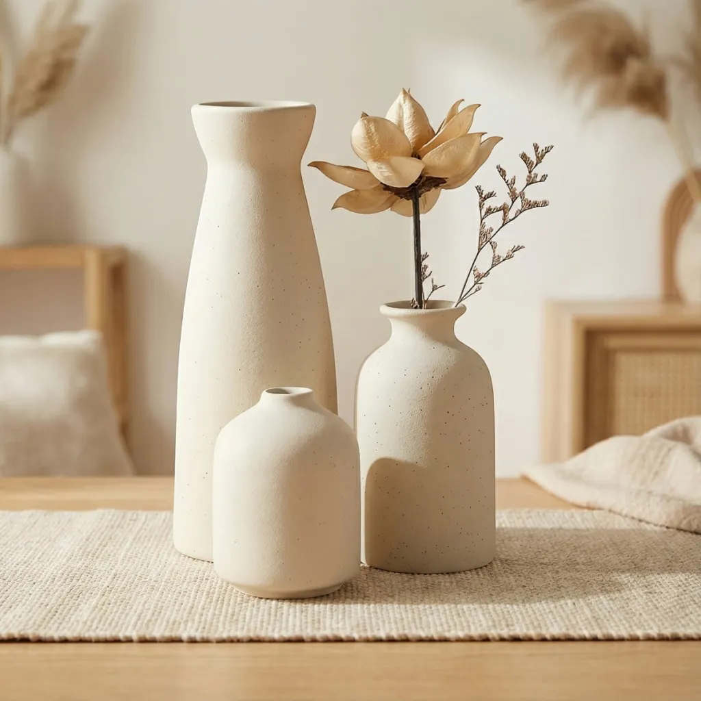 Set of 3 Modern Ceramic Vases