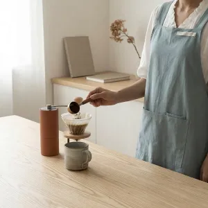 Solid Color Japanese Linen Apron — view 4