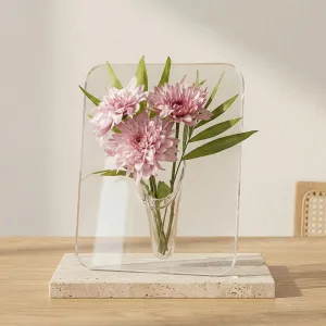 Square Transparent Acrylic Vase — view 1
