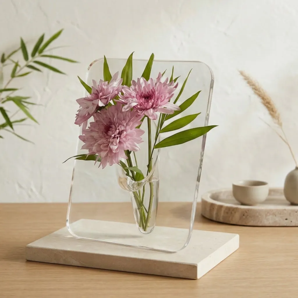 Square Transparent Acrylic Vase — where minimalism meets durability