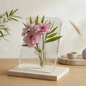 Square Transparent Acrylic Vase — view 3