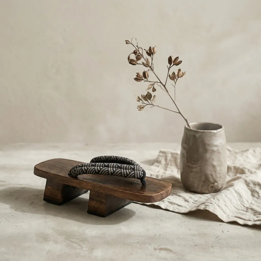 Traditional Geta Sandals with Seigaiha Wave Straps — where minimalism meets durability