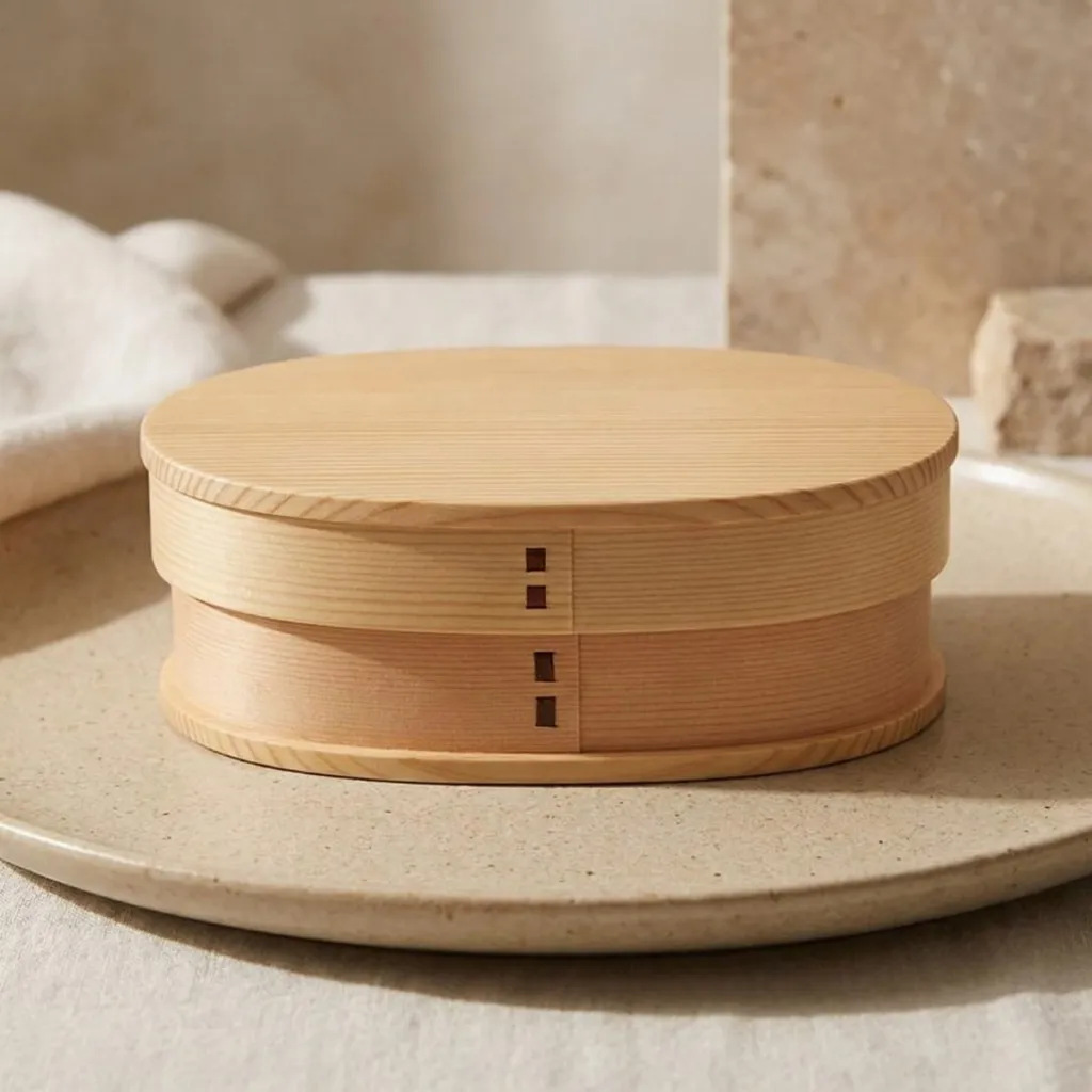 Traditional Japanese Bento Box in Natural Wood — where minimalism meets durability