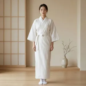 Traditional Japanese-Style White Kimono for Women — view 1