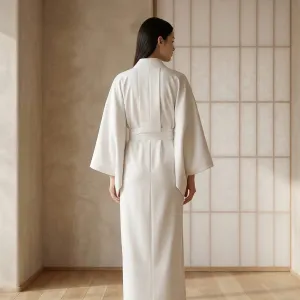 Traditional Japanese-Style White Kimono for Women — view 2