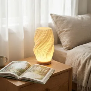 Twisted Japandi Table Lamp with Soft Light — view 6
