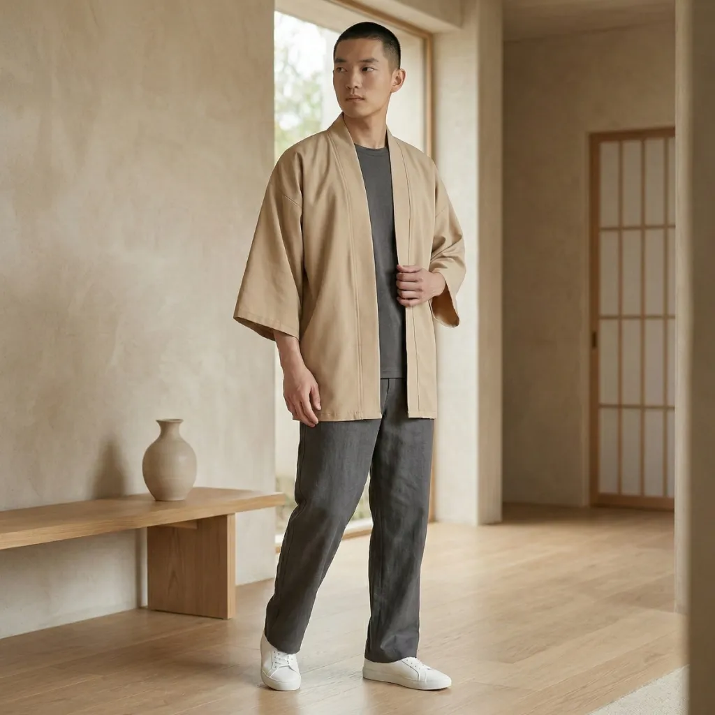 Unisex Solid-Color Japanese Jacket
