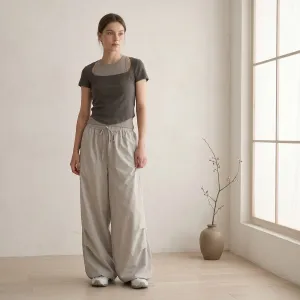 Unisex Wide-Leg Parachute Pants — view 1