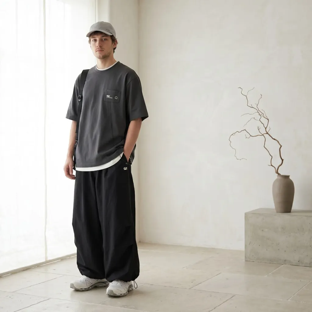 Unisex Wide-Leg Parachute Pants — where minimalism meets durability