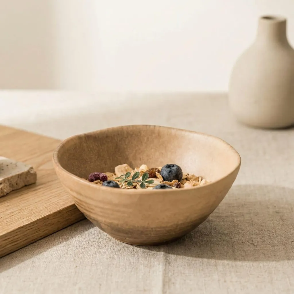 Wabi-Sabi Japanese Ceramic Bowl in Natural Tone — a piece designed for serenity