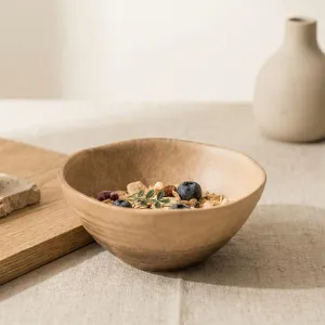 Wabi-Sabi Japanese Ceramic Bowl in Natural Tone — view 2