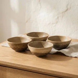 Wabi-Sabi Japanese Ceramic Bowl in Natural Tone — view 4