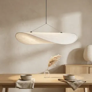 White Japandi Chandelier, Zen Minimalist Style — view 2