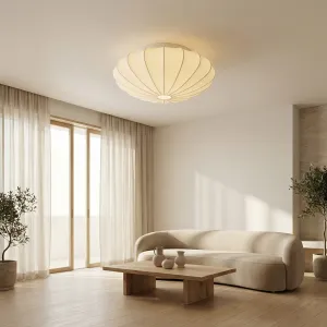 White Silk Japandi Ceiling Light for Living Room and Bedroom — view 2