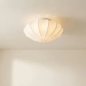 White Silk Japandi Ceiling Light for Living Room and Bedroom — view 3