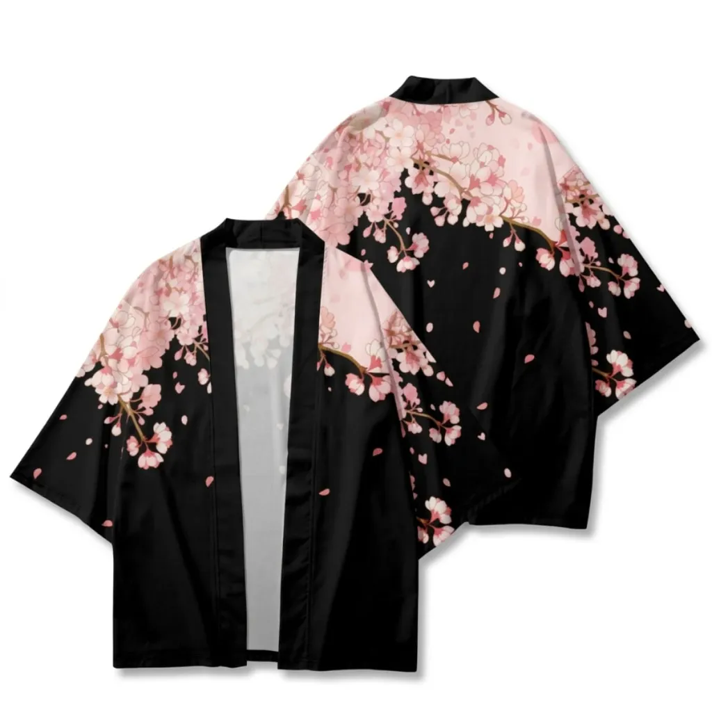 Women's Black Sakura Haori Jacket — flexible, beautiful styling