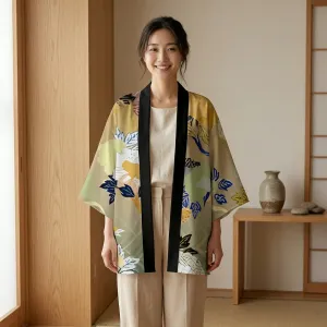 Women's Haori Jacket with Botanical Print — view 1