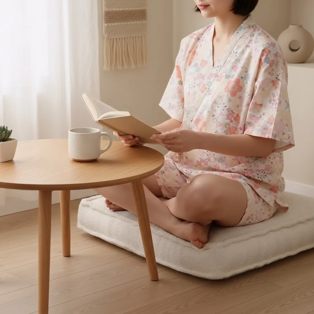 Women's Japanese Floral Pajama Set with Shorts — a piece designed for serenity