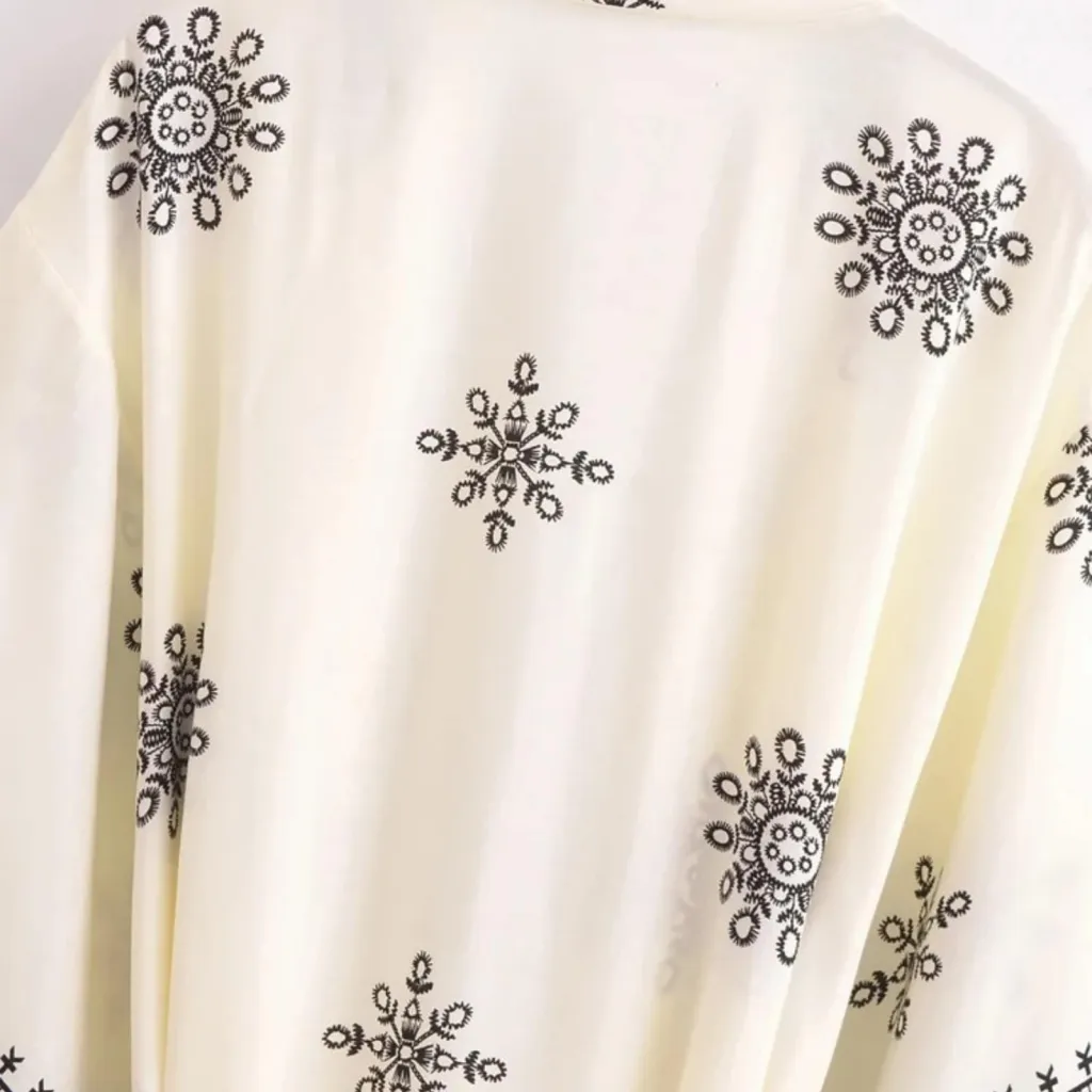 Women's Long Kimono with Ethnic Print and Belt — where minimalism meets durability