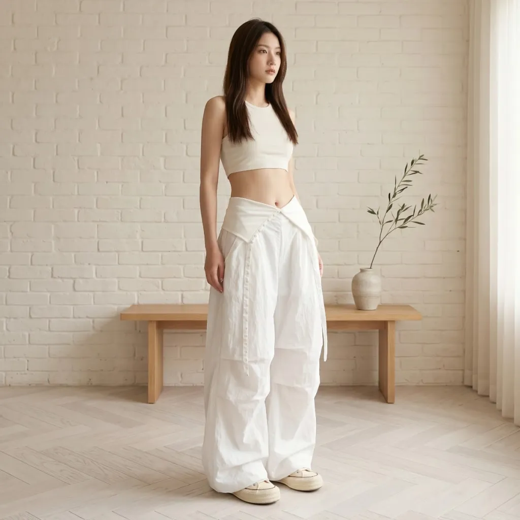 Women's Low-Rise Y2K Parachute Pants