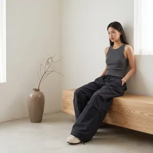 Women's Parachute Pants with Adjustable Drawstring — view 5